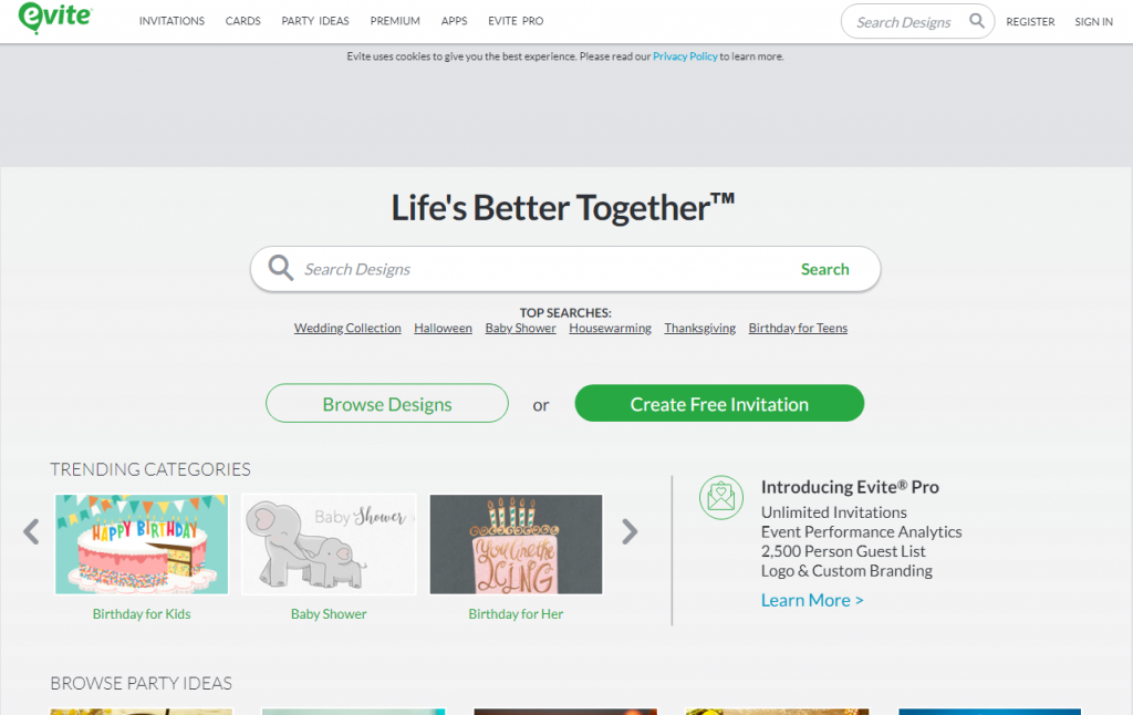 Top 10 Sites Like Evite Alternative (Invite Online) in 2021